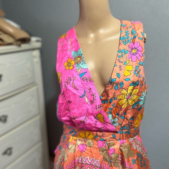 Julie Brown NYC 100% silk Cantina midi dress size 6 - Picture 3 of 9